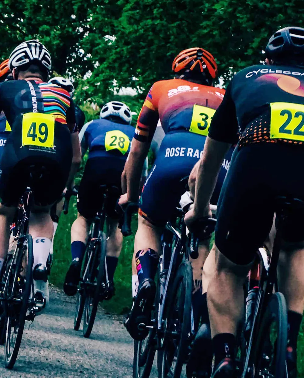 Reusable custom road race and time trial numbers
